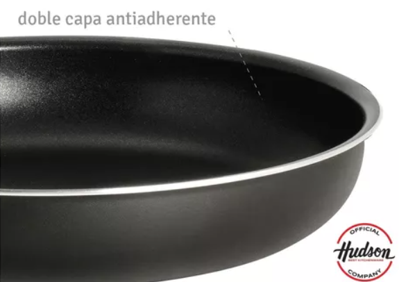 Bateria De Aluminio  Hudson-Set Ollas/Cacerolas Y Sarten 5 Pzs - Color Negro