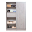 Placard Murano 1.40 Mts Corredizo Pino Blanco s/espejo