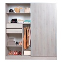 Placard Murano 1.80 Mts. Corredizo Pino Blanco sin espejo