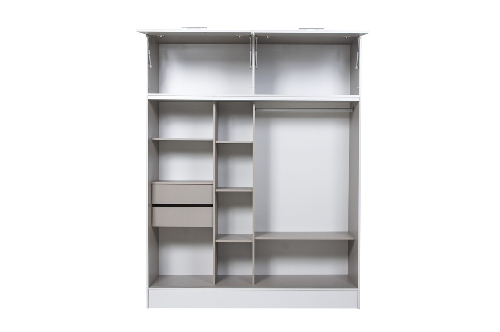 Placard Tana Piú Alti 2ptas corredizo c/baulera 220x170x54cm