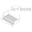 Cama 1Plaza Para Colchon 80Cm C/ Carrocama