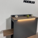 Respaldo de cama con hueco 90cm supreme gris scotch