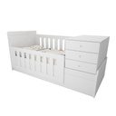 Cuna Funcional Creciente 195X90X90 Cm Corr. Telesc. Bla-Blanco