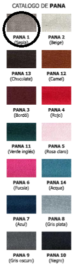 Respaldo Capitone Pana N° 1 Medida 1.60