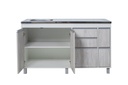 Bajo mesada Sorrento 1.4 - 2 Puertas - 5Cajones Cascina-Gris