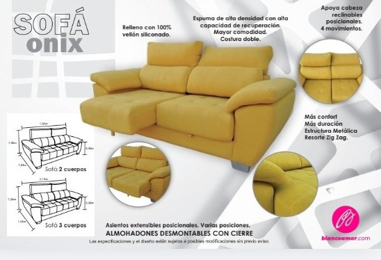 Sillon Onix  3 Cpos G4 Cuerotex Grey