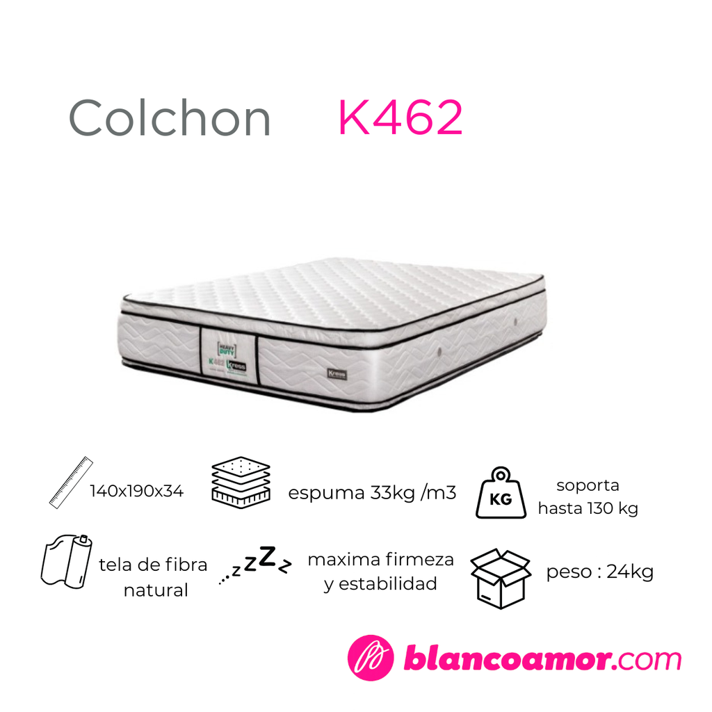 Colchon K462 1.40 X 1.90 X 0.34