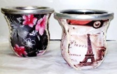 Mate De Vidrio Forrado Decorados Surtidos