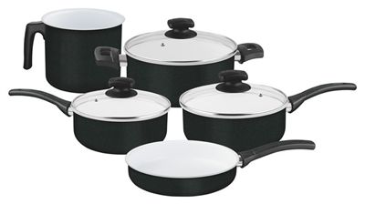 Quebec Batería De Cocina X 5 Piezas Negra
