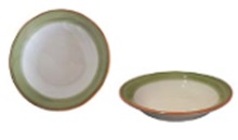 Plato Hondo Ceramica 21Cm - Verde