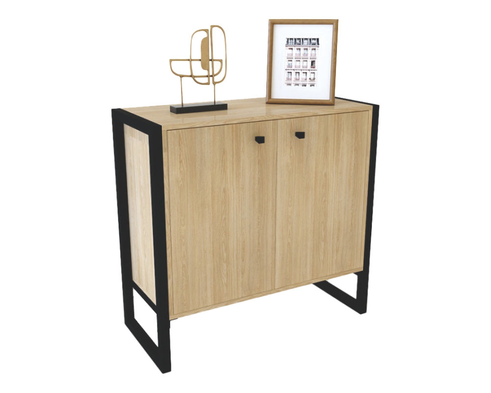 Vajillero Buffet  80 X 80 X 42 Cm2 Puerta, 2 Estante Roble Natural