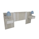 (D) Respaldo Corsa C/ 2 Mesas Flotantes 150-200 Helsinki Blanco
