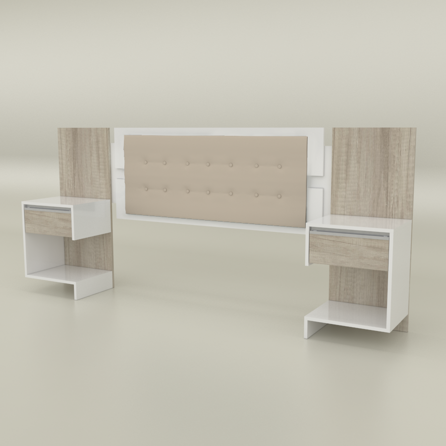 Respaldo Flex 140-160 Blanco / Helsinki Chenille Arena