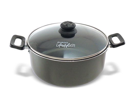 Cacerola 28 Cm. C/Asas - T.Vidrio  8,30 Lts.