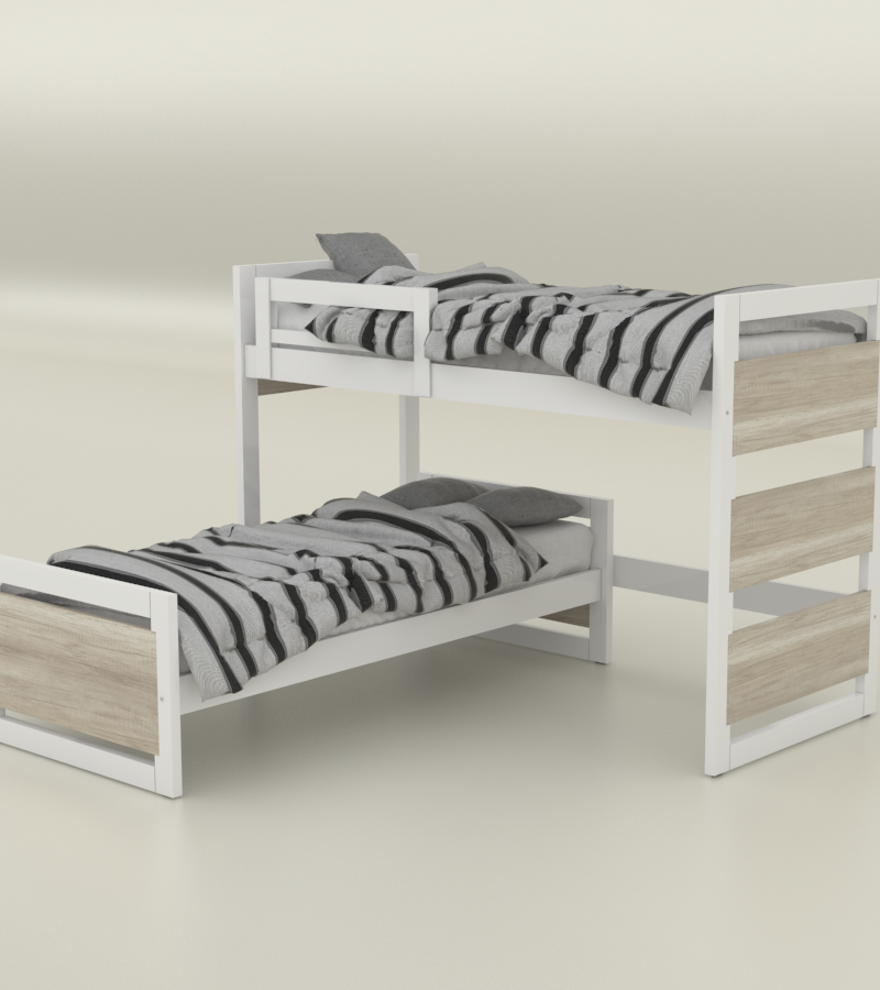 (D) Cucheta Esquinera Teen Blanco/Helsinki Con Baranda