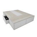 Base De Colchon Con 6 Cajones 170 Cm Ancho Helsinki/Blanco