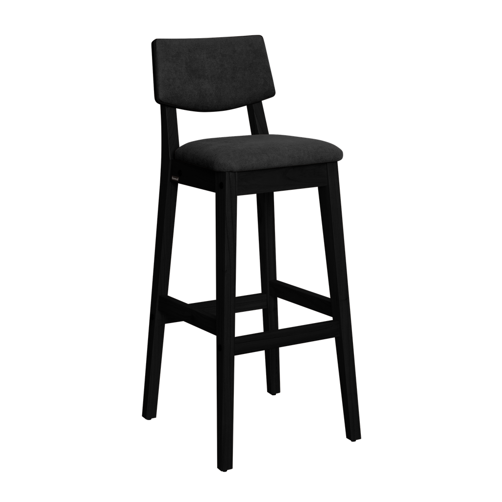 Banqueta Osaka Negro Tapizado Gris (oscuro)