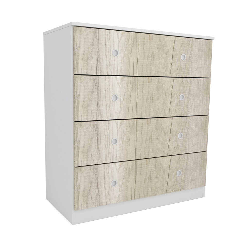 Cajonera 4Cajones 90Cm  Blanco/Helinski