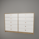 Chifonier 1.27m 10cajones olmo f/everest