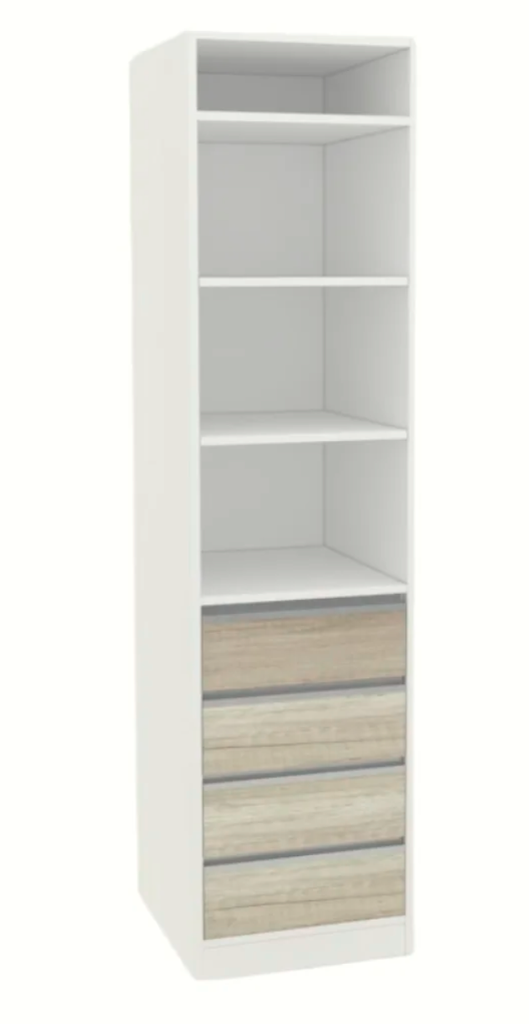 Modulo Organizador tonini 4cajones 050x2.00x0.60