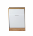 Mesa de Luz Murano 1C 1P  Hickory/Blanco TX medida 68.50x47x38.30
