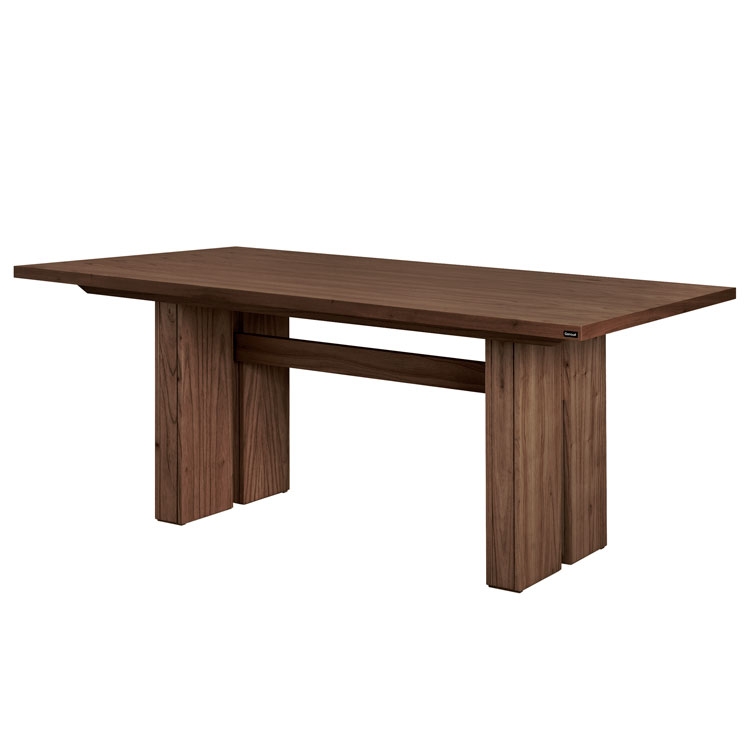 Mesa fija Genoud base central castaño 1.60