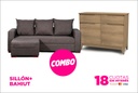 Combo living Bahiut fusake + sillón perseo