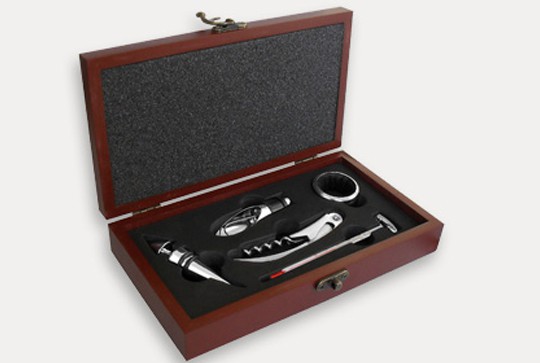 Vino, Set Acces.X 5, Caja Madera