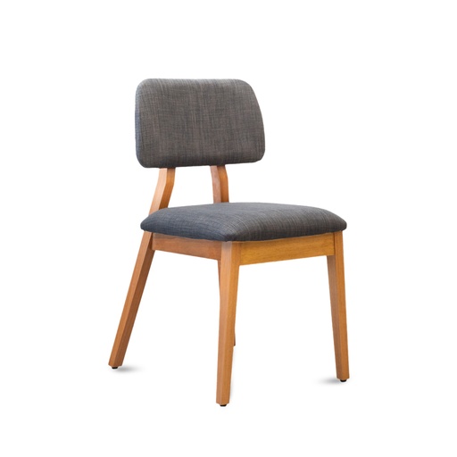 [301000113] Silla Rosse L/Roble Leriex Tapizado Chenille Ceniza