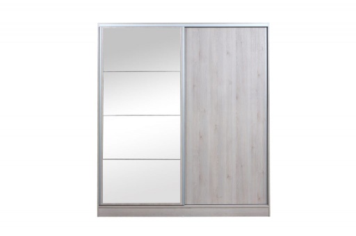 [35231702] Placard Murano 1.80 Mts. Corredizo Pino Blanco c/espejo