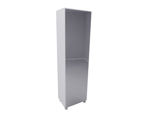 [1424-BLA] Mueble De Guardado O Zapatero C/ Espejo, Ruedas Y Estantes  Blanco
