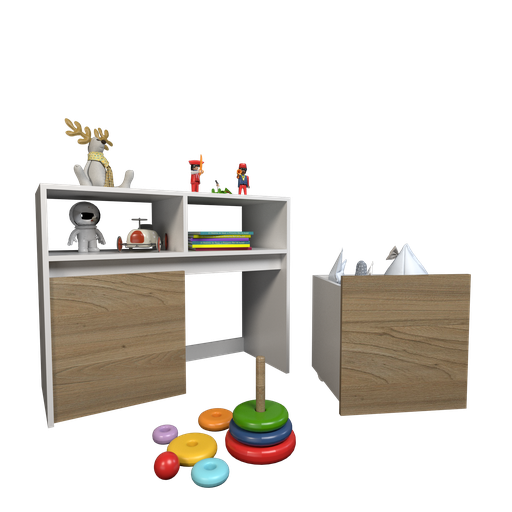 Juguetero Tables 2 Cajones c/ruedas (3037)